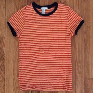 Forever 21 - orange striped tee! Super cute!